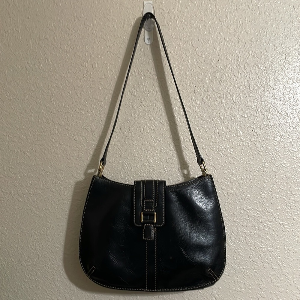 Fossil leather shoulder bag, vintage
